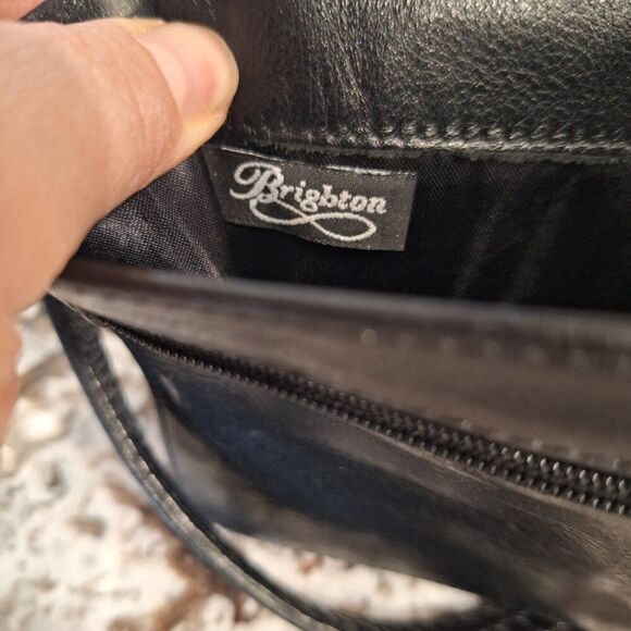 Brighton Black Leather Wallet Crossbody - Picture 11 of 16